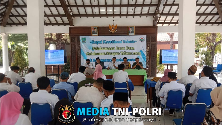 Danramil 0819/14 Gondangwetan Hadiri Rakor Teknis Pelaksanaan Dana Desa Ketahanan Pangan 2025