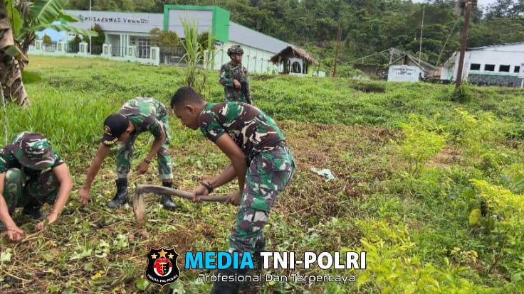Satgas Yonif 762/VYS Manfaatkan Lahan Kosong, Dukung Ketahanan Pangan