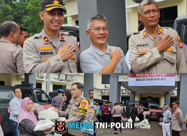Polsek Cikarang Selatan dan Yayasan Buddha Tzu Chi Bagikan 100 Paket Sembako kepada Warga
