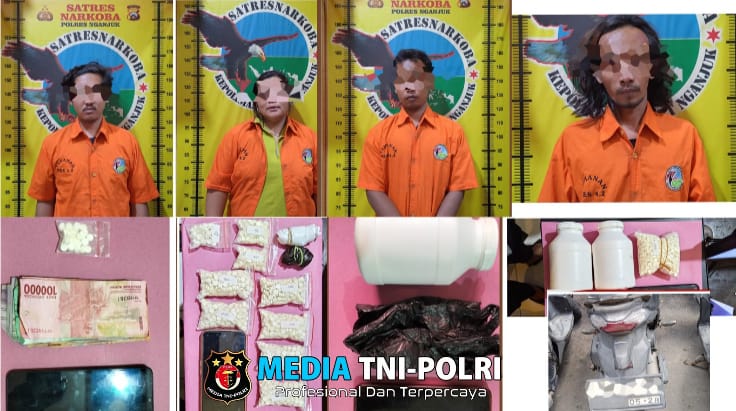 Polres Nganjuk Bongkar Jaringan Pengedar Okerbaya, Ribuan Butir Pil Koplo Disita