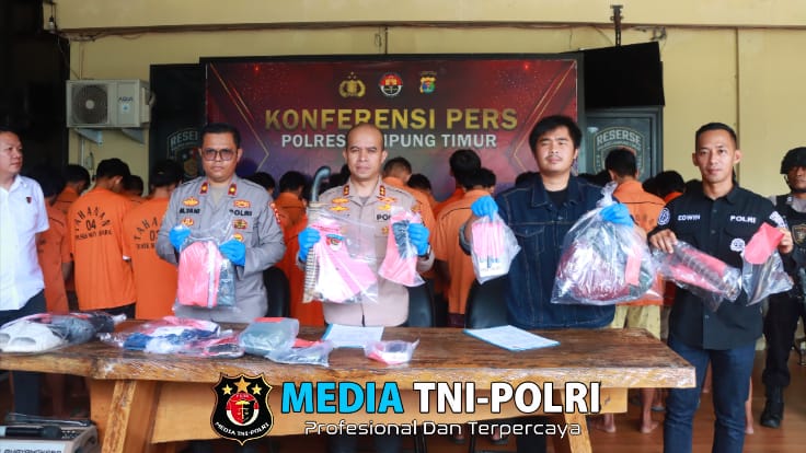 Polres Lampung Timur Gelar Konferensi Pers Hasil Ops Cempaka 2025