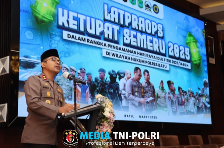 Polres Batu Gelar Latihan Pra Operasi Ketupat Semeru 2025, Siapkan Personel Amankan Arus Mudik dan Wisata