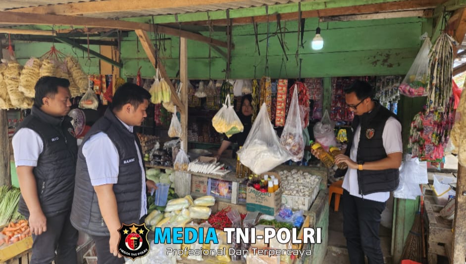 Tim Satgas Pangan Polres Lampung Timur Cek Pasar Sukadana
