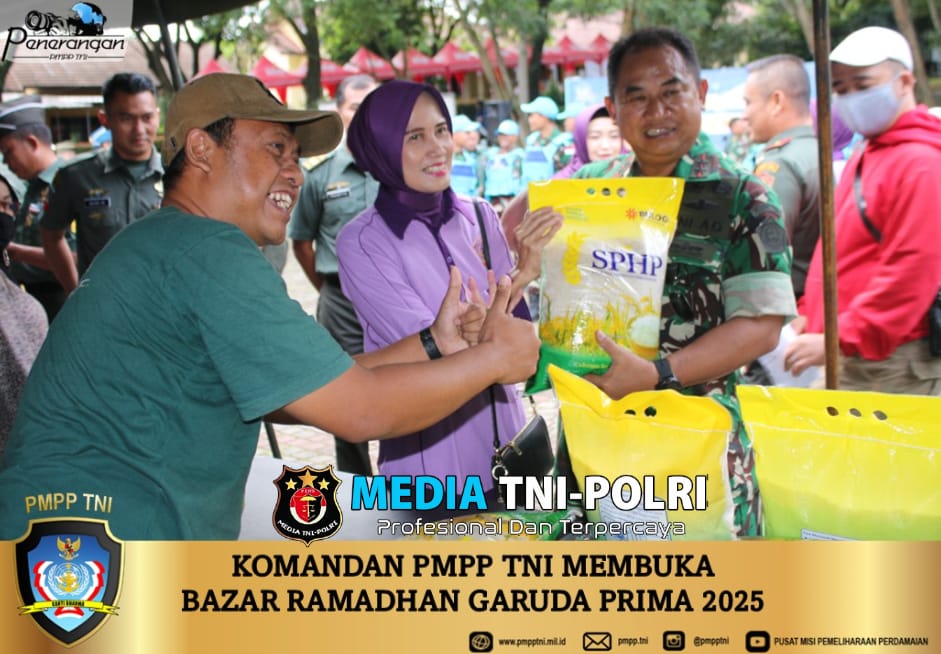 Komandan PMPP TNI Membuka Bazar Ramadhan Garuda Prima 2025