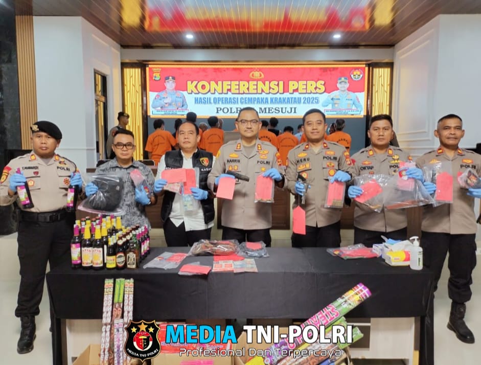 Selama Ops Cempaka Krakatau 2025 Polres Mesuji Berhasil Ungkap Berbagai Perkara (TO) dan (Non TO) Serta Amankan 15 Tersangka
