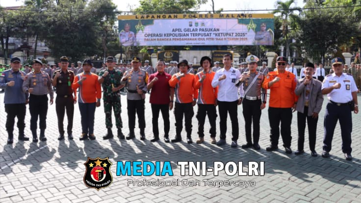 Apel Operasi Ketupat 2025 : Dandim 0818/Malang-Batu Bersama Forkopimda Siap Amankan Arus Mudik Lebaran 2025