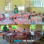 Babinsa koramil 1705-03/Kwatisore Melaksanakan Kegiatan Wanwil dengan Siswa SD YPK AKUDIOMI di Wilayah Binaan