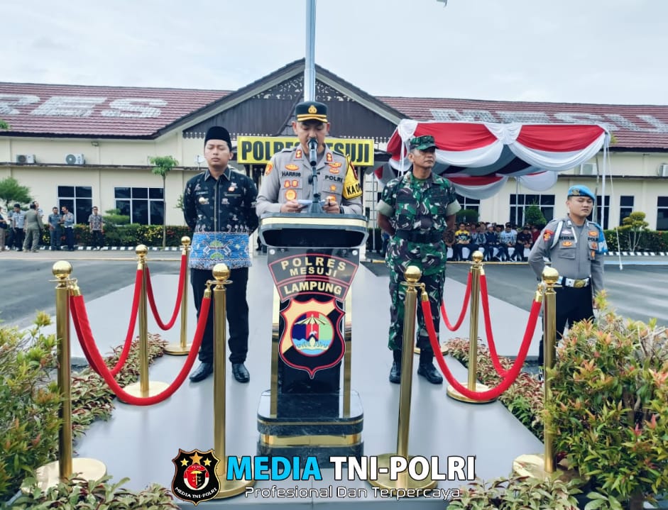 Dalam Rangka Pengamanan Idul Fitri 1446 H Kapolres Mesuji Gelar Pasukan Operasi Ketupat Krakatau 2025