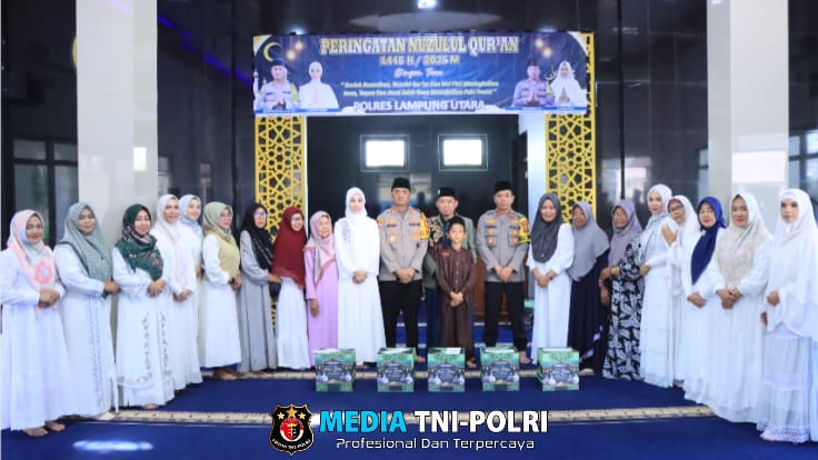 Tingkatan Iman dan Taqwa, Polres Lampung Utara Gelar Peringatan Nuzul Quran 1446 H/2025 M