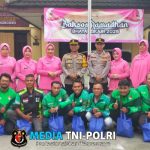 Bhayangkari Ranting se-Cabang Bojonegoro Gelar Baksos, Salurkan Paket Sembako kepada Tukang Ojek