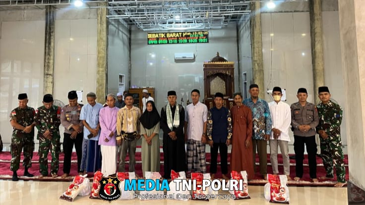 Satgas Pamtas Yonarmed 11 Kostrad Bersama Forkopimcam Sebatik Barat Gelar Safari Ramadhan di Masjid Arrafah