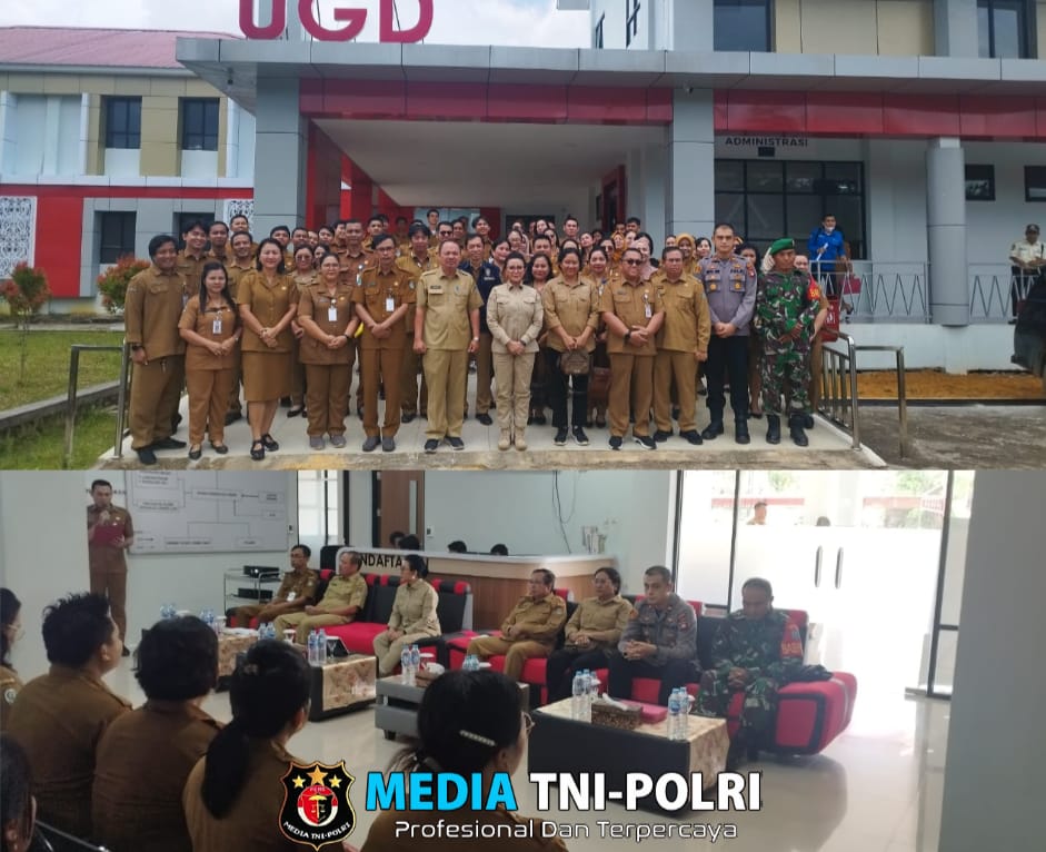 Kapolsek Mempawah Hulu Hadiri Kegiatan Kunjungan Kerja Bupati Landak Dirumkit Pratama