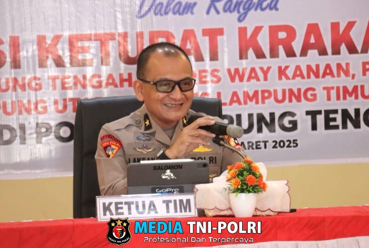Kapolres Lampung Tengah Terima Tim Supervisi Ops Ketupat 2025 Mabes Polri
