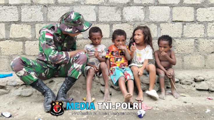Jalin Kedekatan Dengan Masyarakat Papua, Satgas Yonif 131/BRS Laksanakan Pelayanan Kesehatan di Kampung Banda