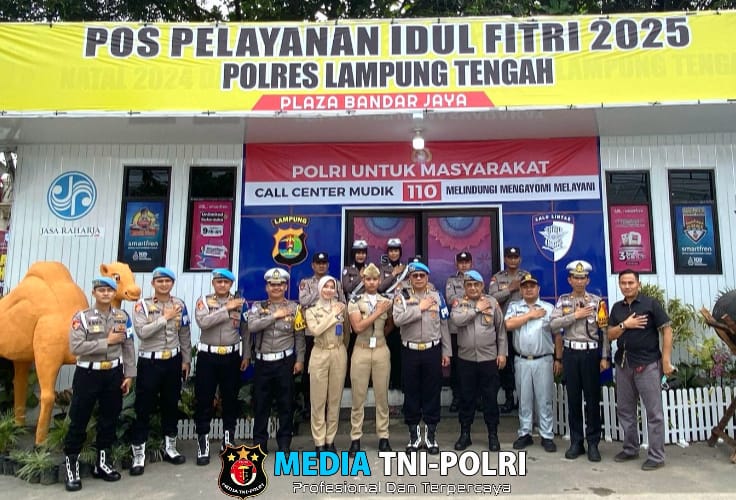 Ops Ketupat Krakatau 2025, Div Propam Mabes Polri Lakukan Pengecekan di Pospam dan Posyan Polres Lampung Tengah