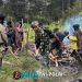Satgas TNI Ikut Berpartisipasi dalam Kegiatan Bakar Batu di Kampung Amungi Distrik Ilaga Utara