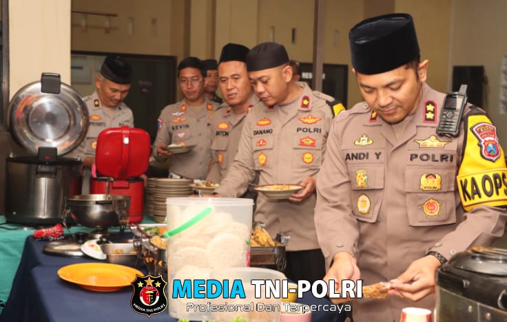Pererat Sinergi, Kapolres Batu Gelar Buka Bersama TNI-Polri di Polsek Bumiaji