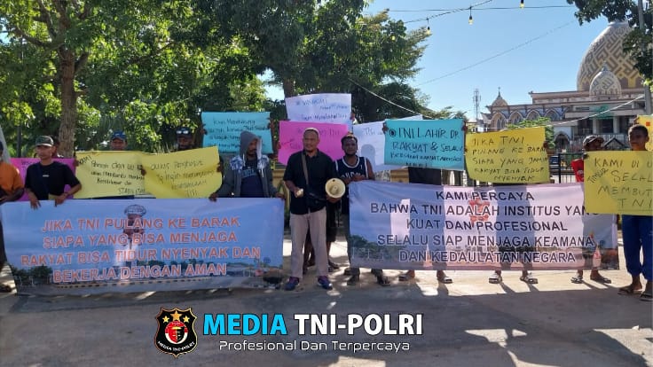 Aksi Damai Aliansi Masyarakat Merauke Bersatu Cinta Damai Mendukung UU TNI