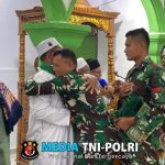 Menyambut Hari Kemenangan, Satgas Yonif 131/BRS Melaksanakan Sholat Idul Fitri 1446 H Bersama Masyarakat Kampung Wonorejo Papua