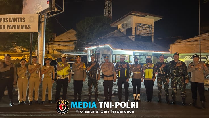 Polres Lampung Utara All Out Amankan Malam Takbiran Hari Raya Idul Fitri 1446