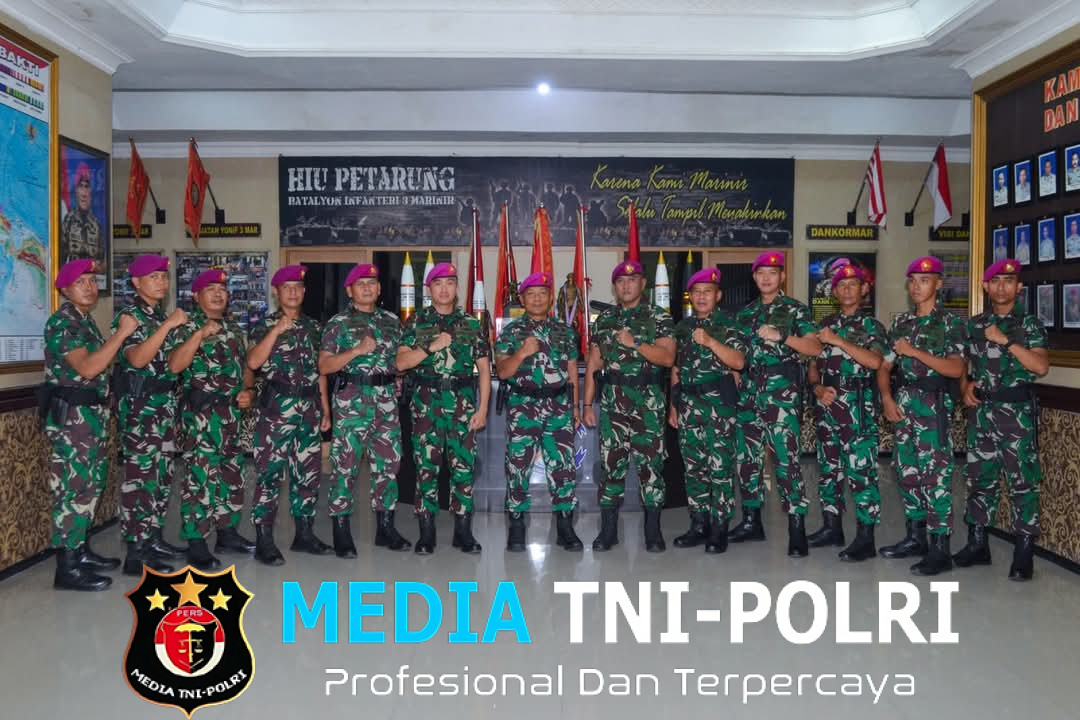Komandan Batalyon Infanteri 3 Marinir Kukuhkan Tiga Perwira Terbaik Sandang Jabatan Baru