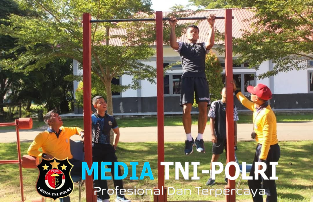 Bina Kemampuan, Prajurit Yonmarhanlan XI Merauke Laksanakan Uji Nilai Samapta Periode l TA 2025