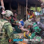 Dedikasi Satgas TNI Pelayanan Kesehatan dan Sargal Merajut Keakraban di Kampung Wuloni