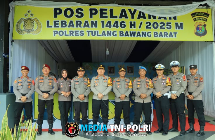 Kapolres Tulang Bawang Barat Cek dan Kontrol Pos Yan Serta Pos Pam Ops Ketupat Krakatau 2025 Arus Balik Pemudik