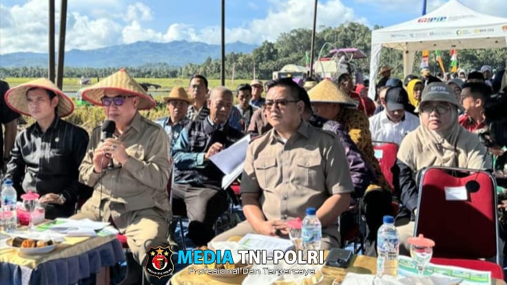Kapolres Tanggamus Hadiri Panen Raya Serentak dan Arahan Presiden RI Secara Daring di Bulok