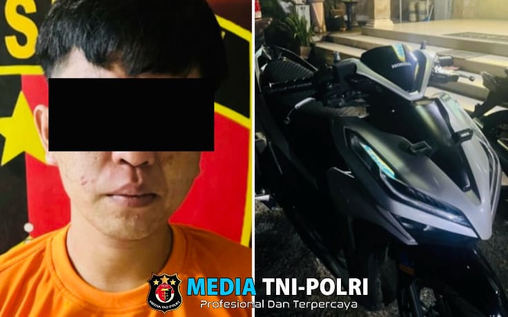 Motor Disikat Saat Korban Tidur, Mahasiswa di Lampung Tengah Dicokok Tekab 308 Polsek Terbanggi Besar