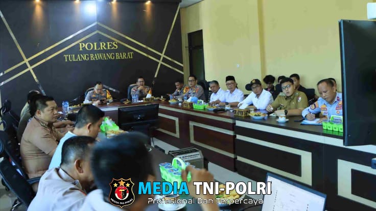 Jelang Ajang Balap Motor di Tulang Bawang Barat, Kapolres Tubaba Pimpin Rakor Pemantapan Kapolres Tubaba Drag Bike Championship 2025