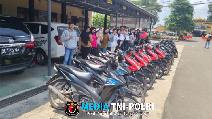Pemudik Ambil Kembali Kendaraan yang Dititipkan di Polres Lampung Timur, 14 Motor Sudah Diserahkan ke Pemiliknya
