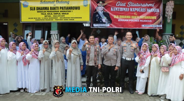 Silaturahmi Kamtibmas, Kapolres Nganjuk Sambangi SLB Dharma Bakti Patianrowo