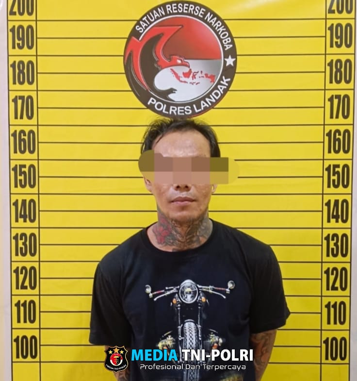 Satresnarkoba Polres Landak Tangkap Pengedar Shabu di Desa Untang