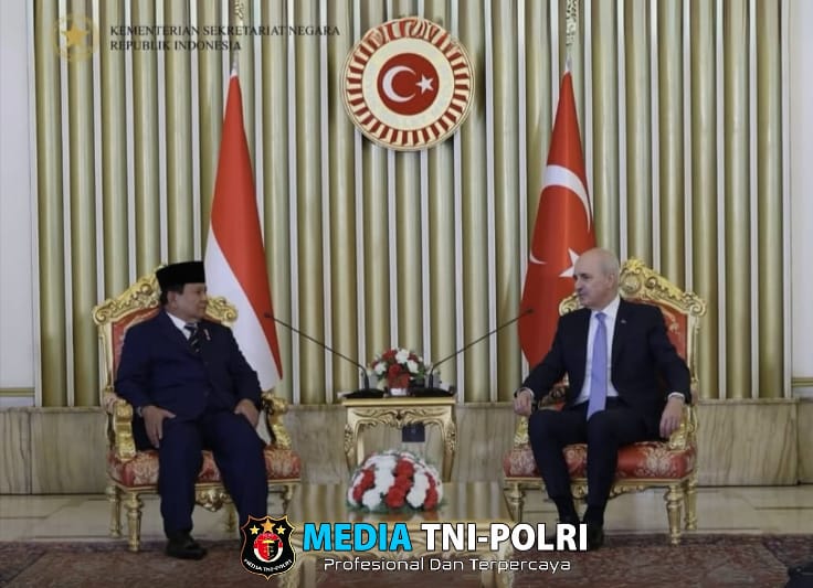 Presiden Prabowo Bertemu Ketua Parlemen Turkiye Numan Kurtulmus di Angkara
