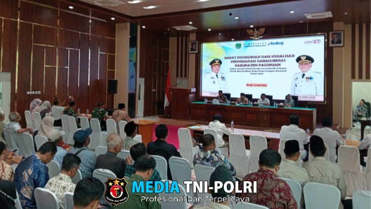 Pabung Kodim 0819 Pasuruan Hadiri Rakor Penyerapan Gabah, Dukung Swasembada Pangan Nasional
