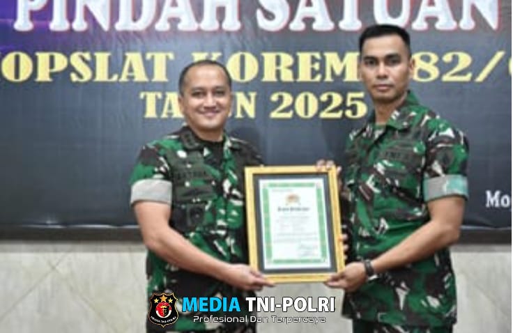 Danrem 082/CPYJ Resmi Lepas Kasiopslat ke Satuan Baru