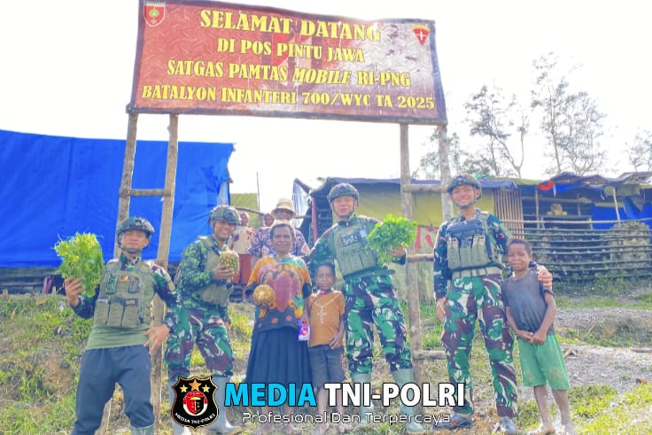 Panen Persaudaraan di Pintu Jawa, Satgas TNI dan Senyum dari Lembah Biondikime