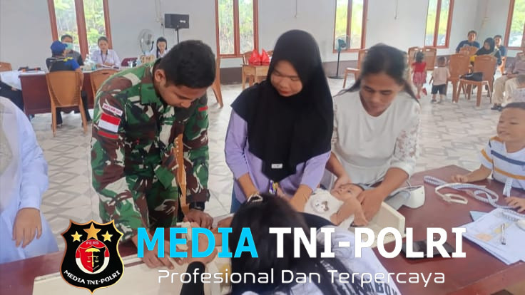 Satgas Yonzipur 5/ABW Bersama Puskesmas Sebindang Gelar Posyandu Balita, Wujud Nyata Kepedulian Terhadap Tumbuh Kembang Anak