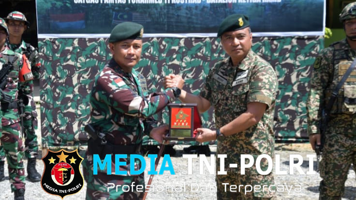 Pererat Persahabatan, Satgas Pamtas Yonarmed 11 Kostrad dan Batalyon 3 RAMD Malaysia Sukses Gelar Patkor Seri I 2025