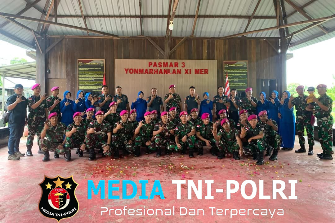 Danyonmarhanlan XI Merauke Pimpin Upacara Kenaikan Pangkat Prajuritnya