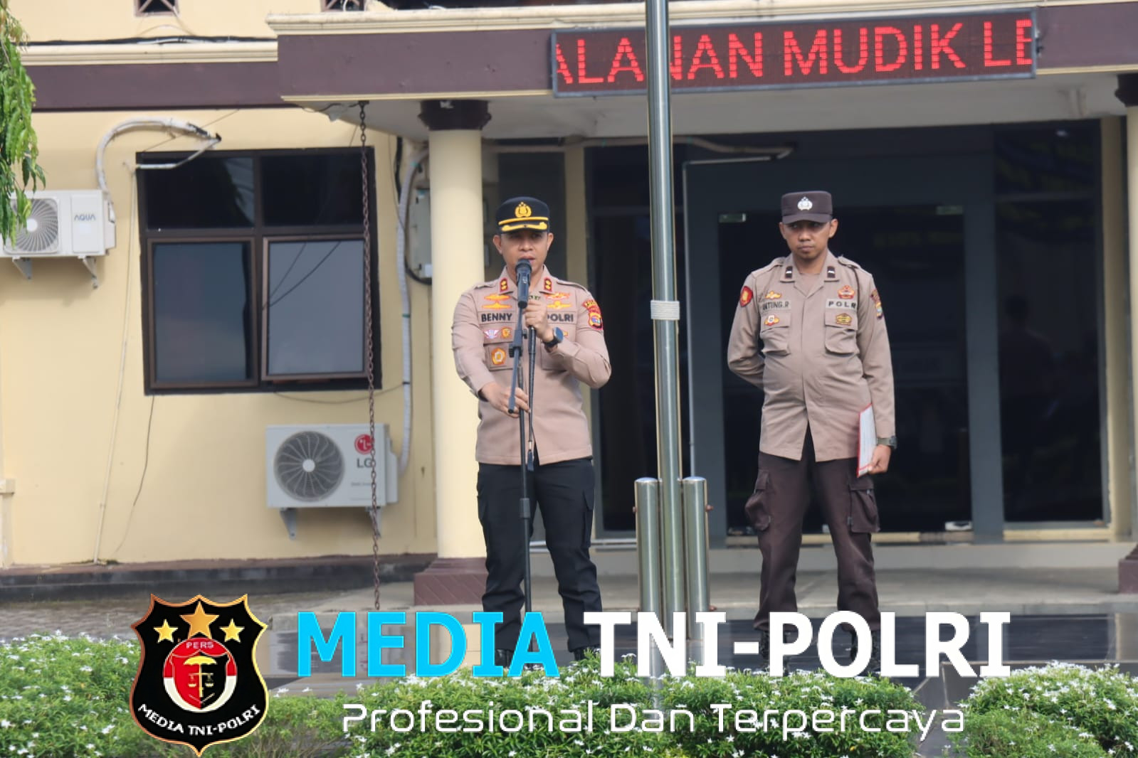 Jelang Sertijab, Kapolres Lampung Timur Pimpin Apel Pagi dan Berikan Pesan kepada Personel