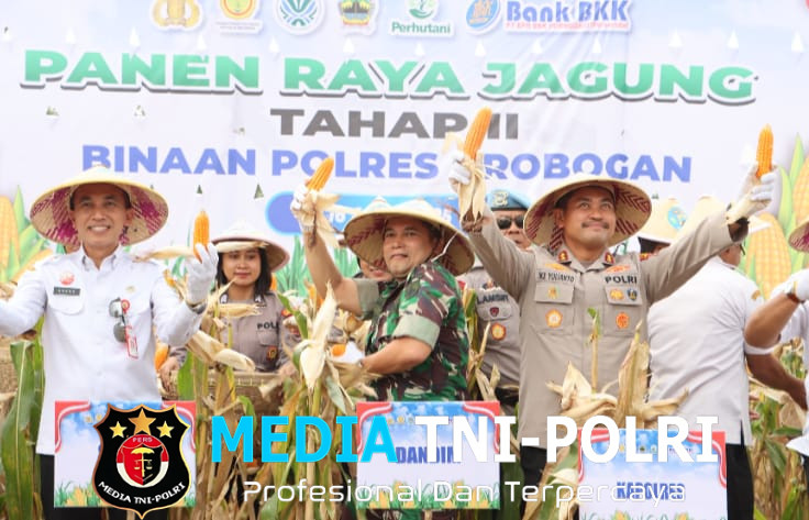 Polres Grobogan Sukses Gelar Panen Raya Jagung di Lahan 274 Hektare