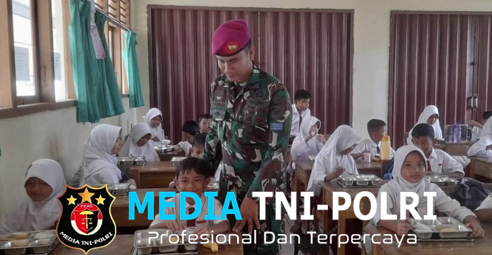 Yonif 7 Marinir Terus Berpartisipasi dalam Program Makan Bergizi Gratis Setelah Libur Hari Raya Idul Fitri