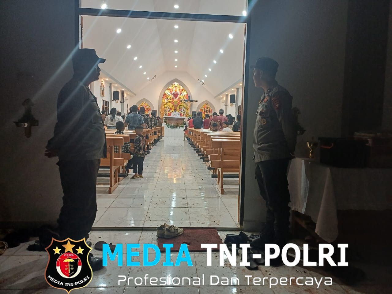 Polsek Meranti Amankan Ibadah Perayaan Pekan Suci Malam Vigili Paskah