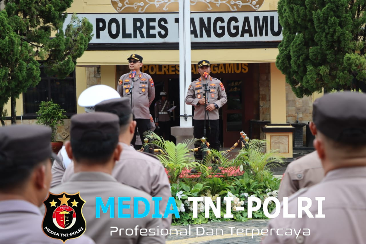 Upacara Welcome and Farewell Parade Kapolres Tanggamus