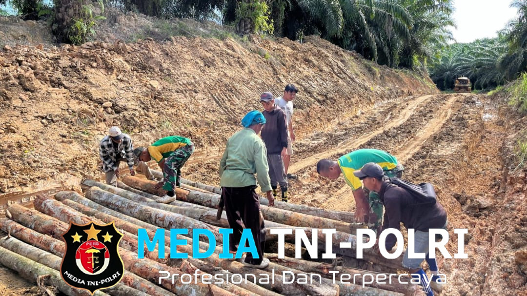 Satgas Pamtas Yonarmed 11 Kostrad Perbaiki Jalan Penghubung di Perbatasan