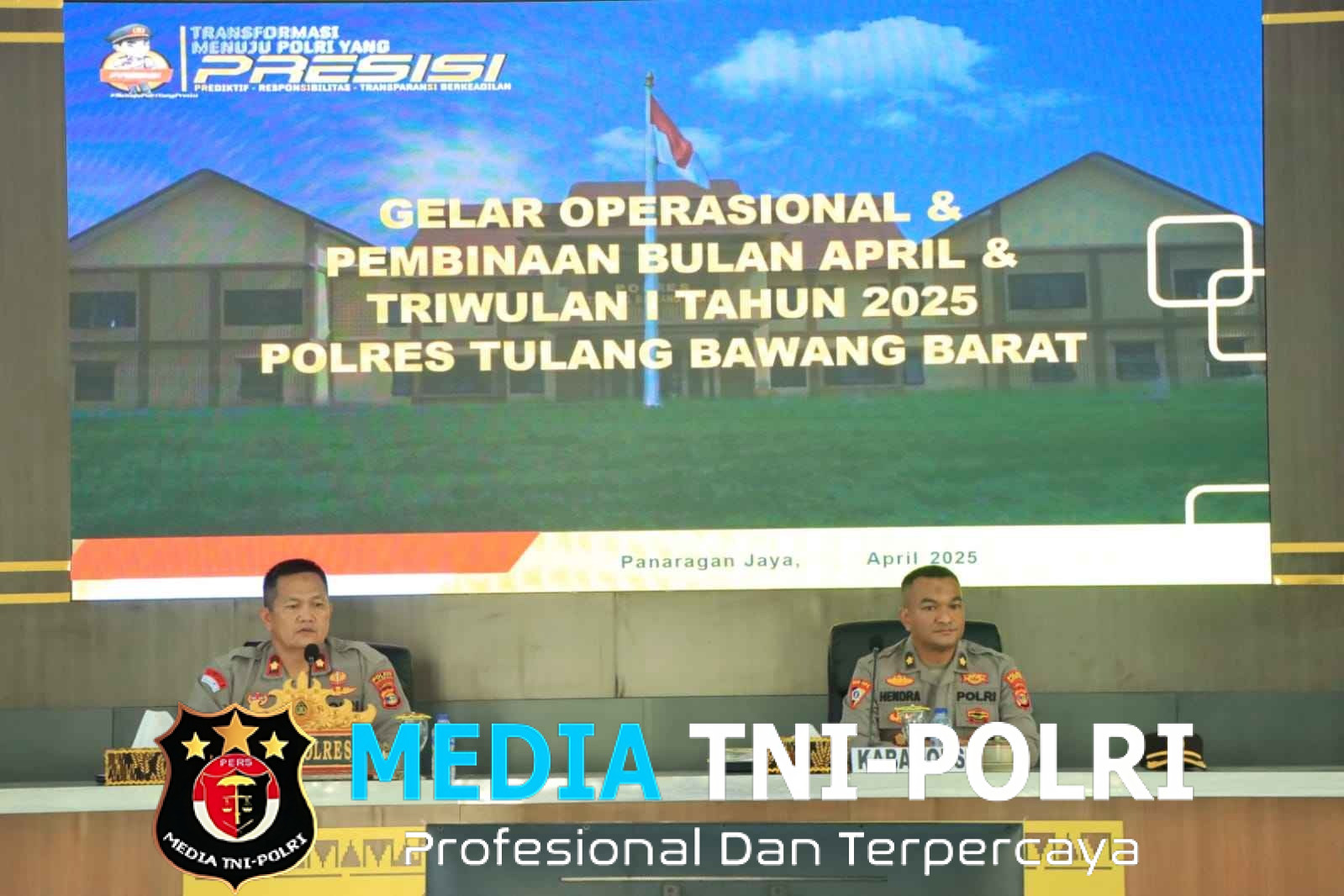 Wakapolres Tulang Bawang Barat Pimpin Langsung Pelaksanaan Gelar Operasional Bulanan dan Anev Situasi Kamtibmas