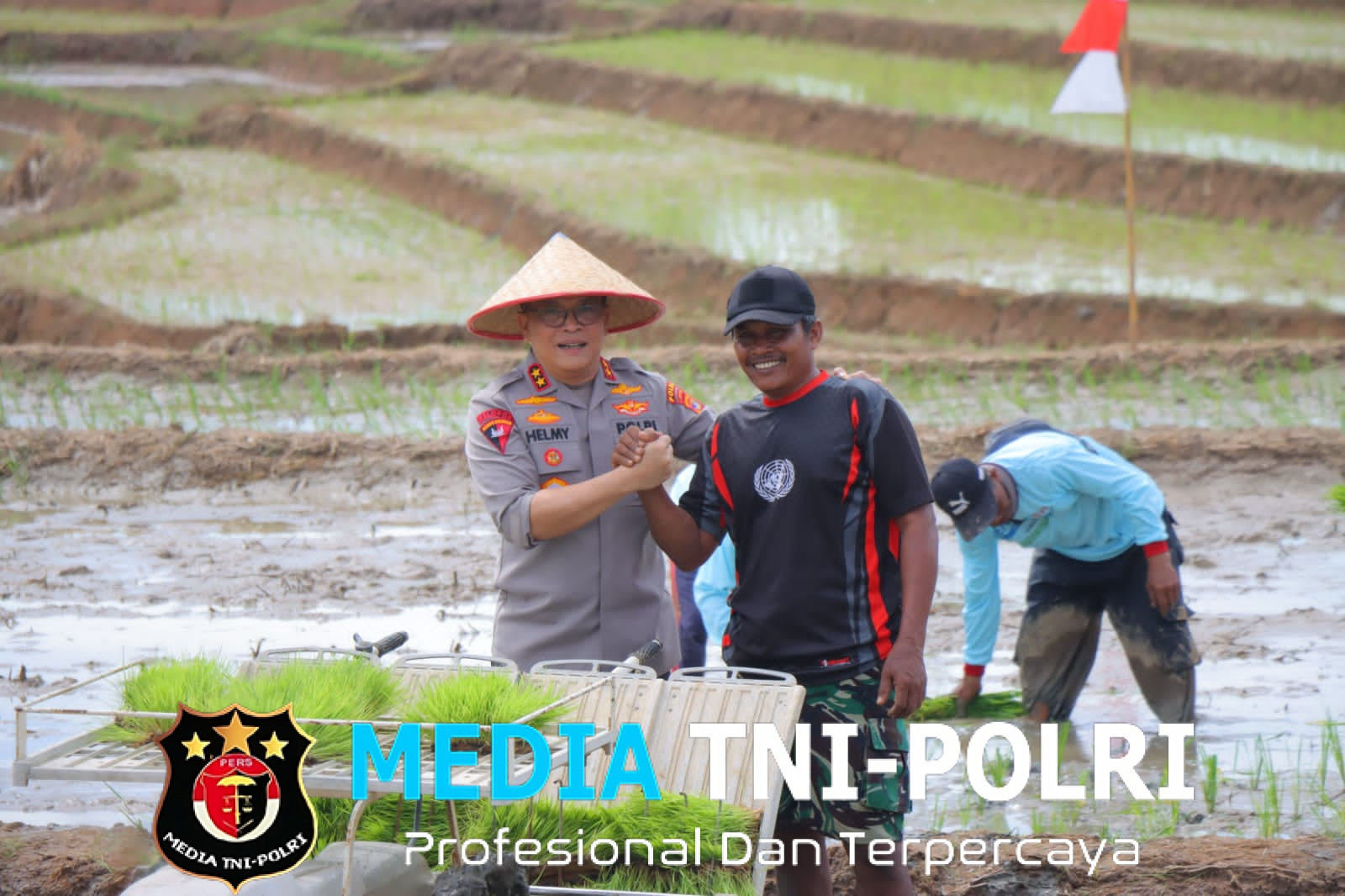 Kapolda Lampung Hadiri Gerak Tanam Raya Padi Serentak, Dukung Ketahanan Pangan Nasional