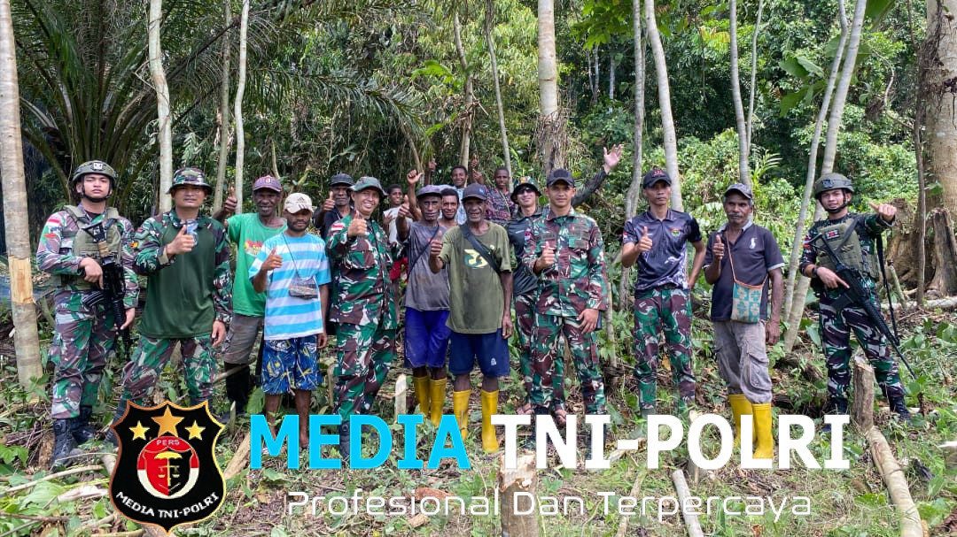 Tanah Papua Subur, Satgas 131/Brajasakti Ajak Warga Bercocok Tanam Guna Dukung Program Ketahanan Pangan Pemerintah